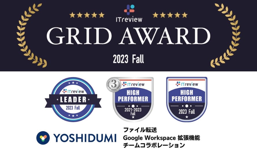 「Cmosy（クモシィ）」が「ITreview Grid Award 2023 Fall」の3部門で「Leader」および「High Performer」を受賞